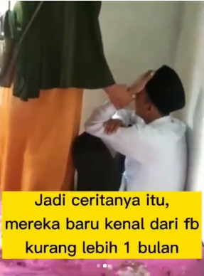 Pria menangisi