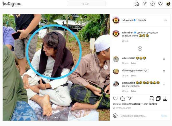 Sosok seram mirip kuntilanak itu ternyata pemuda ganteng.