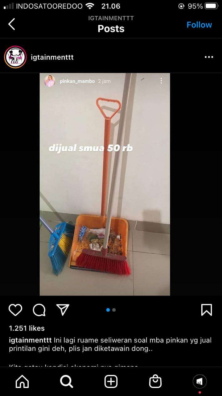 Pinkan Mambo Jual Perabot Bekas