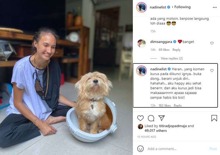 Penampilan terbaru Nadine