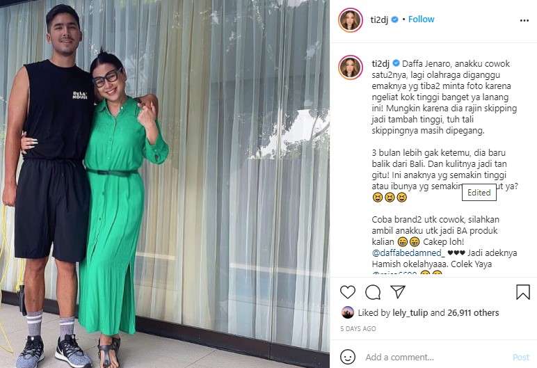 Daffa putra Titi DJ