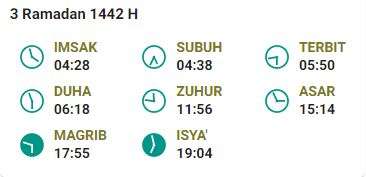 Jadwal Imsak 15 April 2021 Jakarta