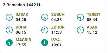 Jadwal Imsak 15 April 2021 Bandung