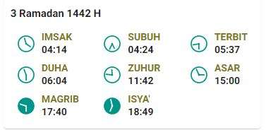 Jadwal Imsak 15 April 2021 Semarang