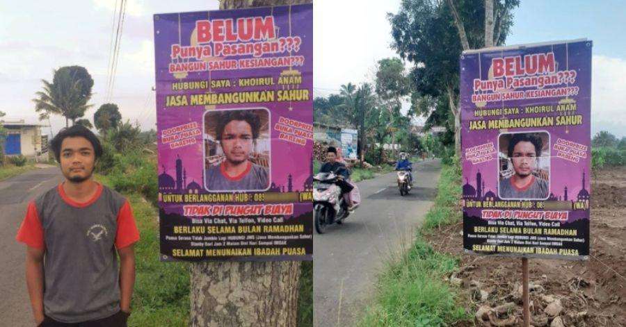 Sudah membangunkan 11 orang di hari pertama Ramadhan.