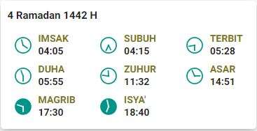 Jadwal Imsak 16 April Surabaya