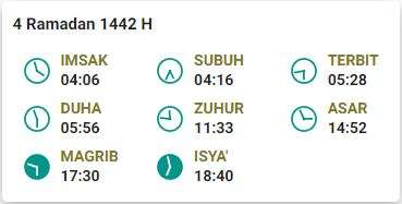 Jadwal Imsak 16 April Malang
