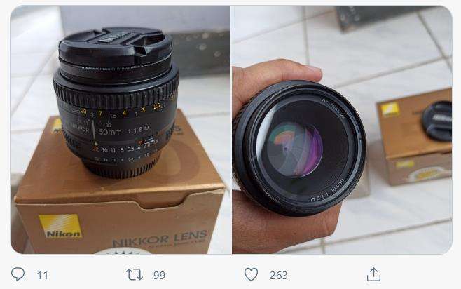 Dia juga menjual kameranya.