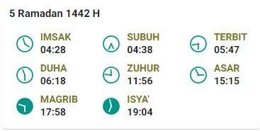 Jadwal Imsak 17 April Bogor