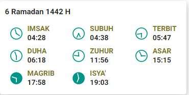 Jadwal Imsak 18 April Bogor