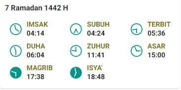 Jadwal Imsak 19 April Semarang
