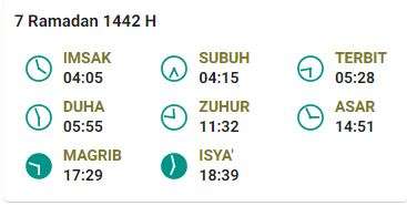 Jadwal Imsak 19 April Surabaya