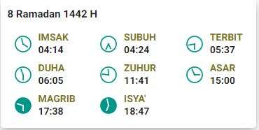 Jadwal Imsak 20 April Sleman