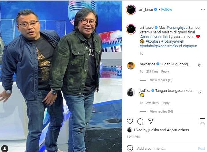 Ari Lasso dan Anang Hermansyah