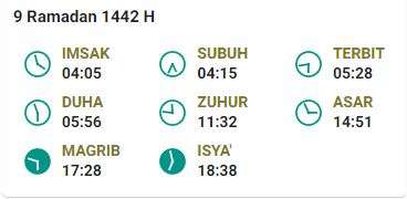 Jadwal Imsak 21 April Malang