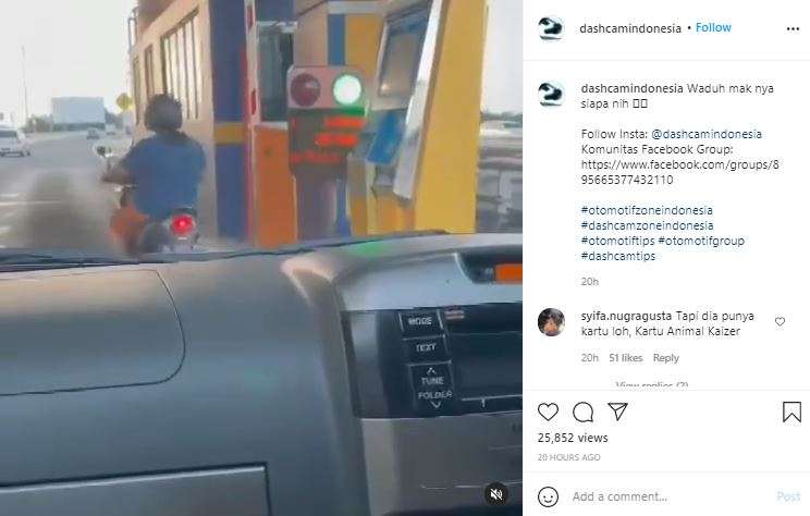Motor masuk Tol Dalam Kota.
