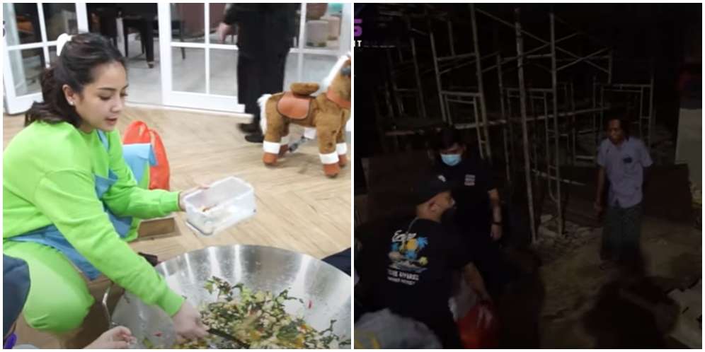 Gigi Menyiapkan Makanan untuk Raffi dan Membagikan pada Orang-orang
