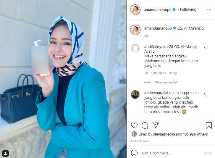 Amanda Manopo (Foto : @amandamanopo)