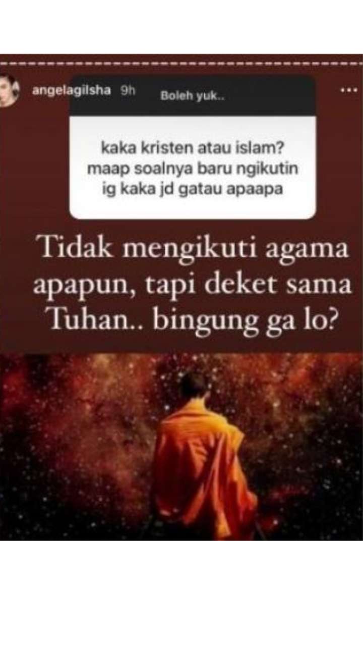 Angela Gilsha curhat soal Agama