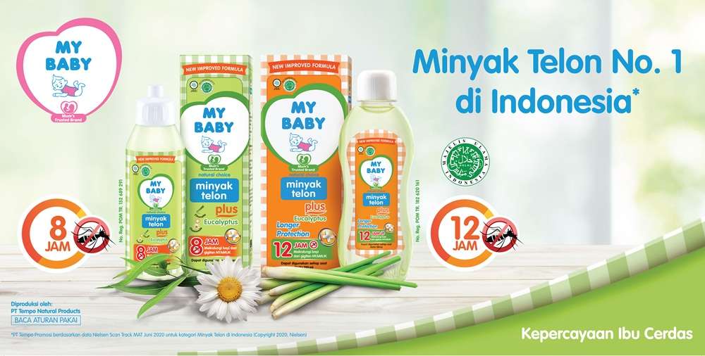 MY BABY Minyak Telon Plus Eucalyptus, Perlindungan Halal Terbaik untuk si Kecil