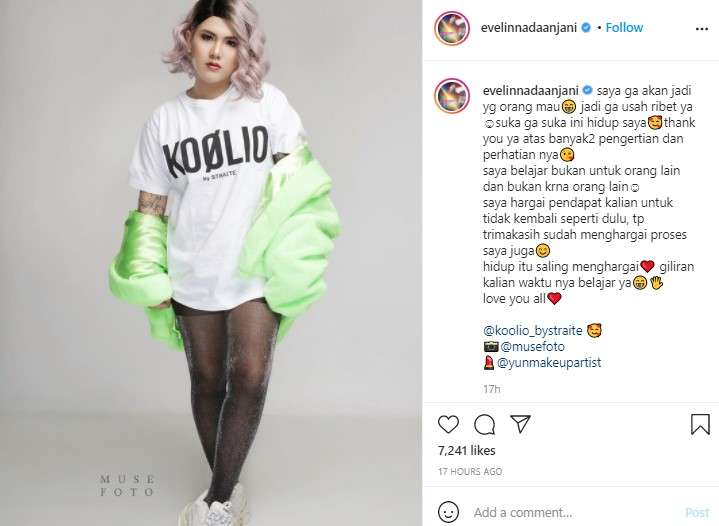 Evelyn Nada Anjani buka hijab