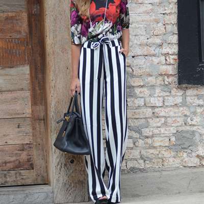Mix and Match Celana Motif Garis