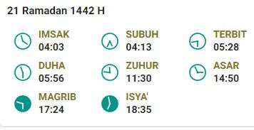 Imsak 3 Mei 2021 Surabaya