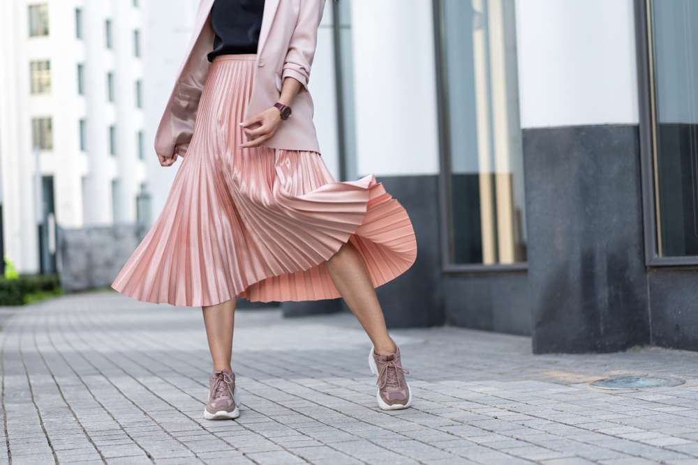 Blazer dan rok plisket
