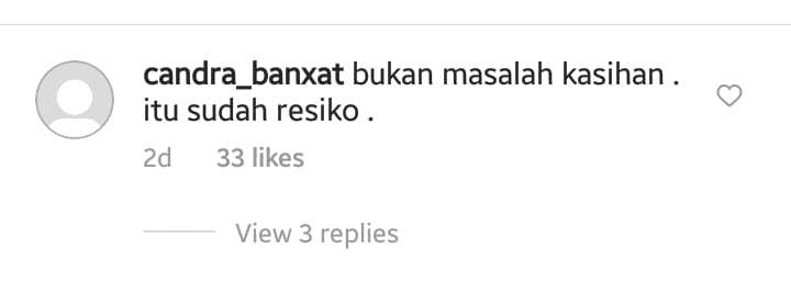 Salah Satu Komentar Warganet
