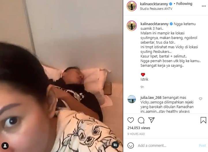 Kalina temui Vicky di lokasi syuting