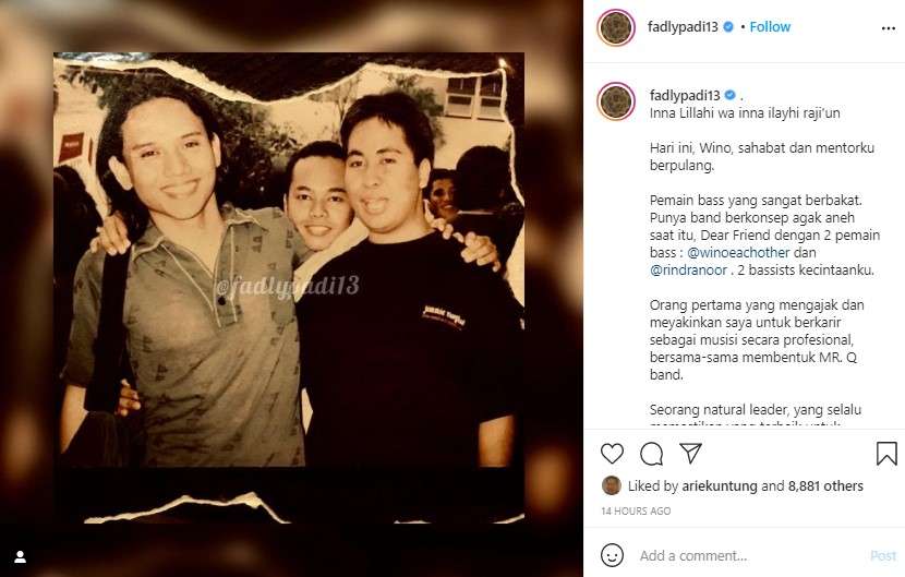 Fadly Padi berduka Fadly Padi berduka