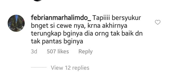Salah Satu Komentar Netizen
