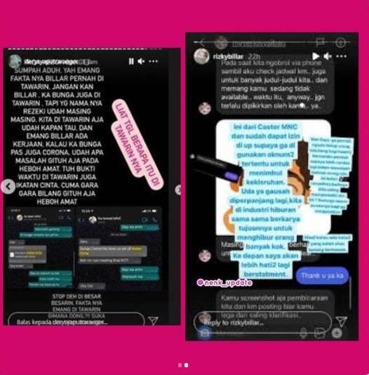 Bukti Rizky Billar soal tawaran Ikata Cinta Bukti Rizky Billar soal tawaran Ikata Cinta