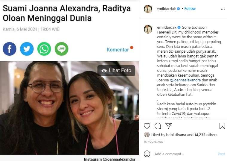 Emil Dardak kenangan masa kecil bersama Raditya Oloan Emil Dardak kenangan masa kecil bersama Raditya Oloan