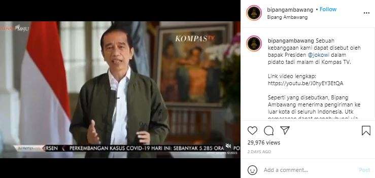 Presiden Joko Widodo mempromosikan babi panggang.