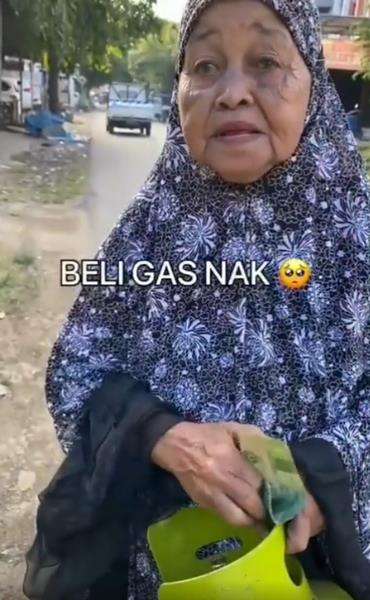 Ibu ini ambil Rp20 ribu hanya untuk beli gas.