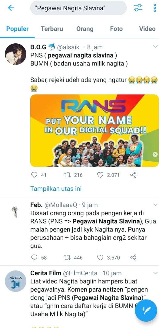 Pegawai Nagita Slavina