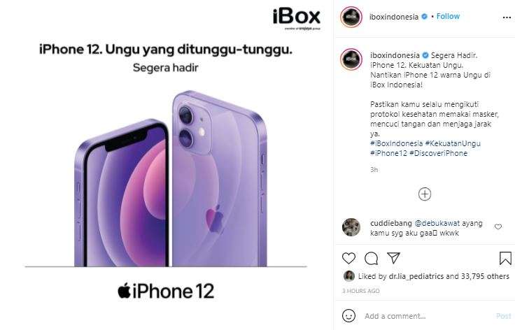iPhone 12 warna ungu siap meluncur, nih.