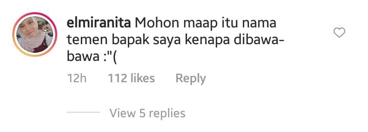 Salah Satu Komentar Netizen