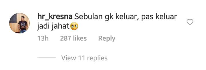 Salah Satu Komentar Warganet