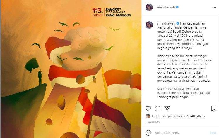 Sri Mulyani berharap Indonesia bisa bangkit.