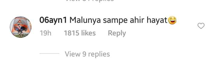 Salah Satu Komentar Netizen