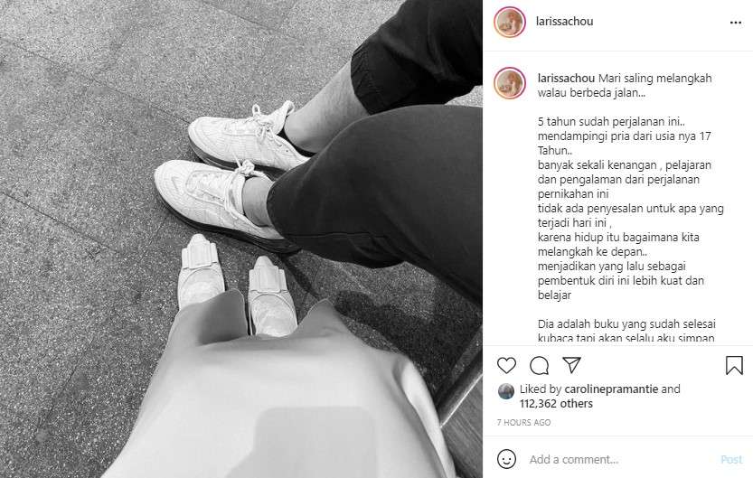 Larissa Chou curhat soal rumah tangganya