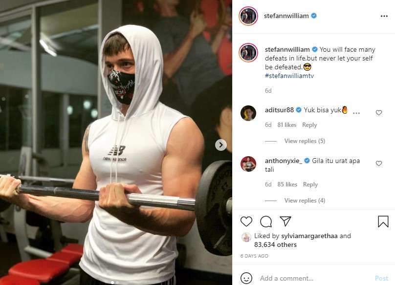 Stefan William tubuh kekar