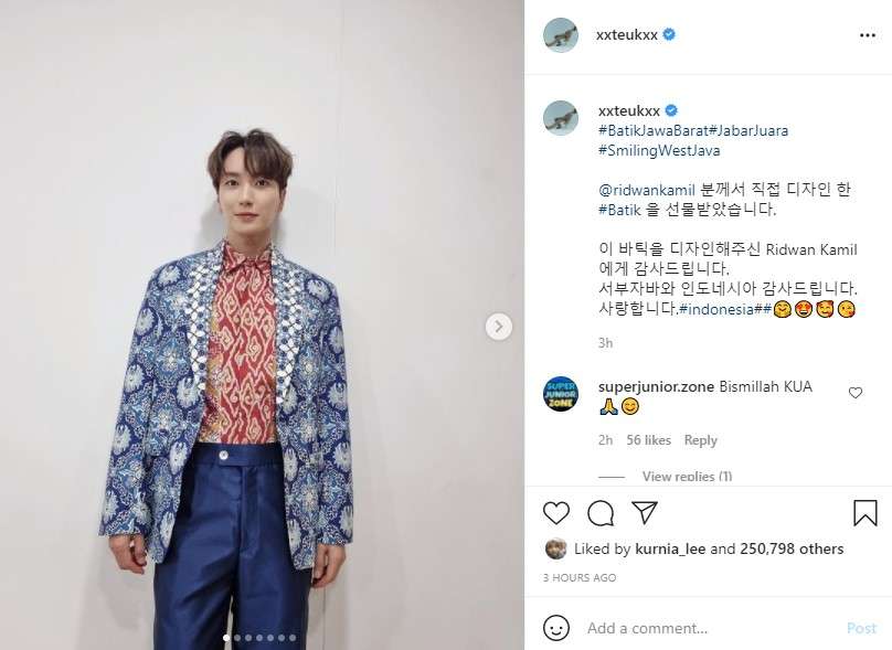 Leeteuk Super Junior Pakai Batik