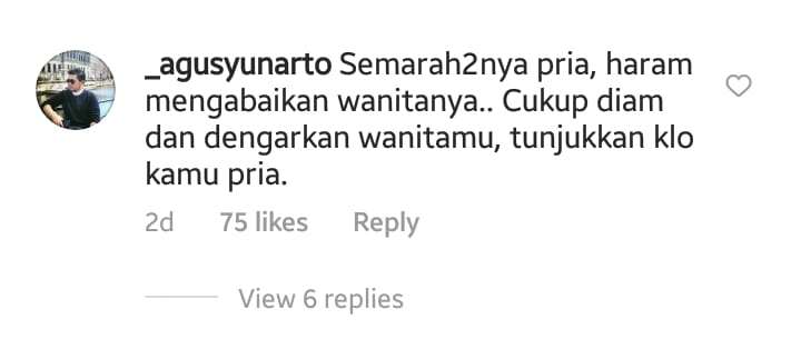 Salah Satu Komentar Netizen