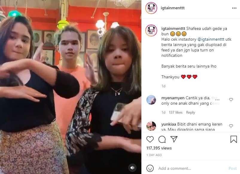 Tissa Biani dan Dul Jaelani bersama Safeea Ahmad