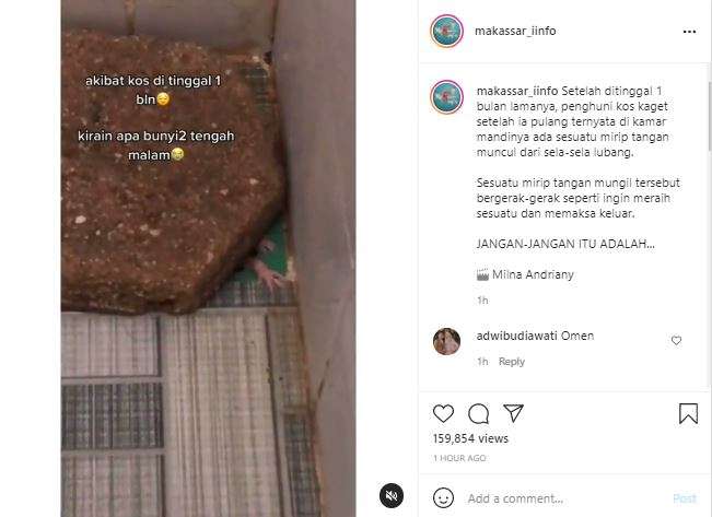 Ada penampakan tangan.