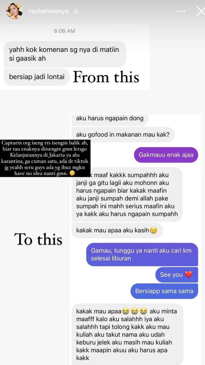 Unggahan Rachel Vennya