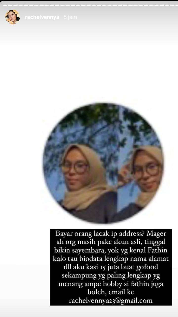 Unggahan Rachel Vennya